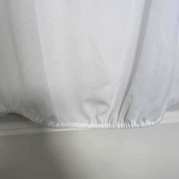 New York & Company White Blouse with Button Detail - Picture 4 of 6